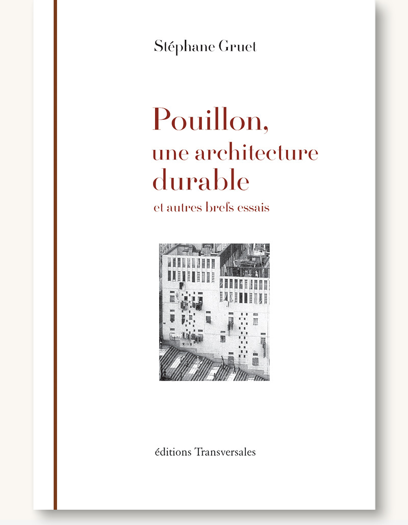Couverture du livre « Pouillon, une architecture durable », maquette de la cité Climat de France à Alger.