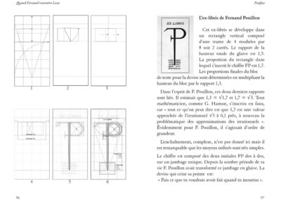 Pages 96-97 du livre « Quand Fernand rencontre Luca », dessin de l'ex-libris de Fernand Pouillon architecte (1912-1986)