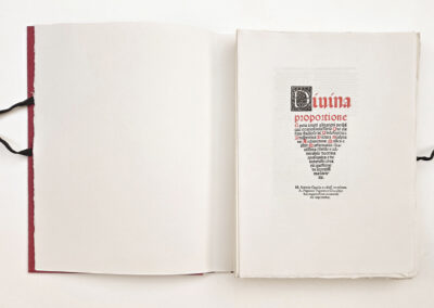 Divina proportione de Luca Pacioli, édition Jardin de Flore. Page de titre