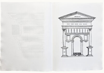 Divina proportione de Luca Pacioli, édition Jardin de Flore. Porte d'un temple.