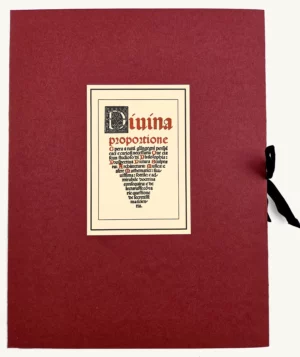 Couverture de Divina Proportione de Luca Pacioli. Réédition Jardin de Flore par Fernand Pouillon.
