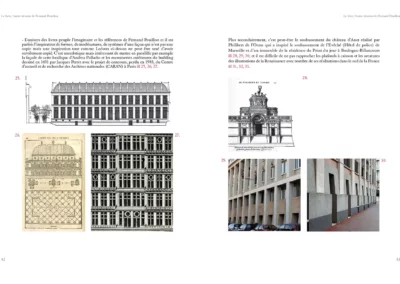 Parallèles architectures de F. Pouillon, A. Palladio, Jacques Perret et P. de l'Orme p. 42-43 in "Le livre, l'autre dessein de Fernand Pouillon".