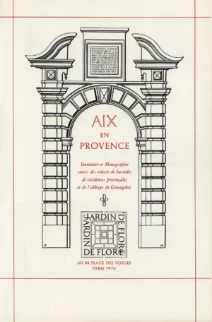 "Aix-en-Provence" par Fernand Pouillon, 1976, nouvelle édition augmentée de "Ordonnances", 1953.
